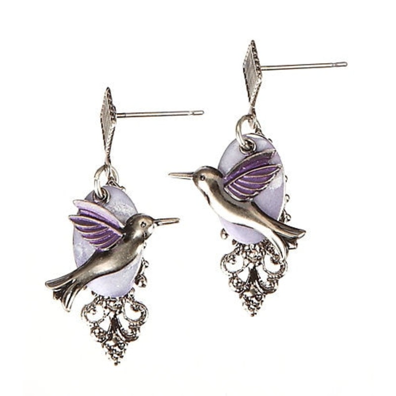 Layered Hummingbird Earrings