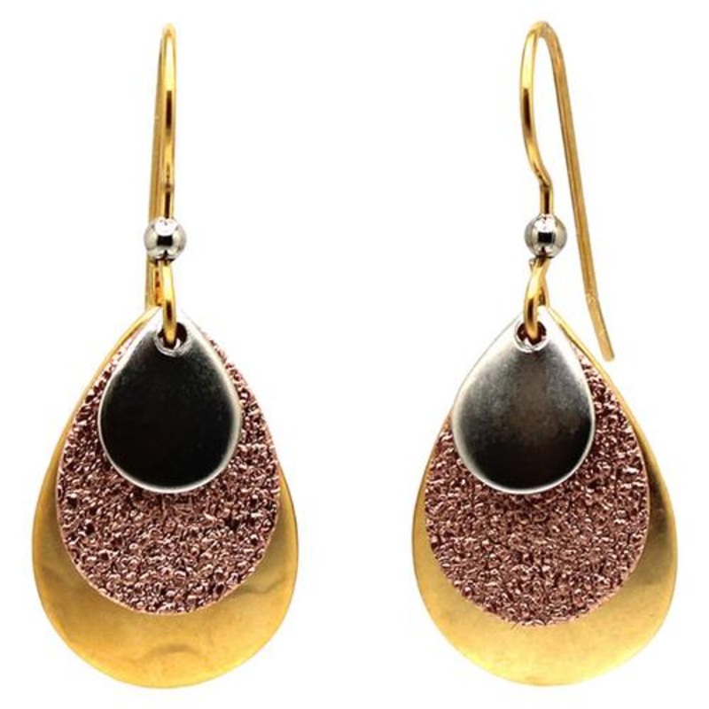 Mixed Metal Versatile Teardrop Earrings