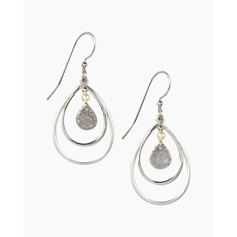 Nested Teardrop Charm Earrings