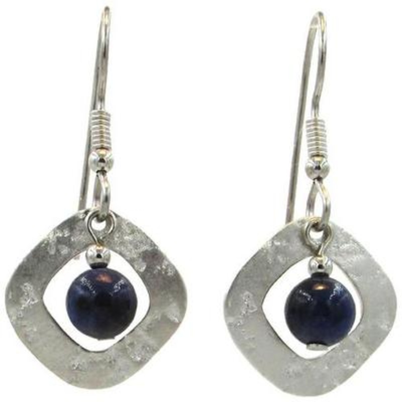 Soft Diamond and Beaded Drop Earrings