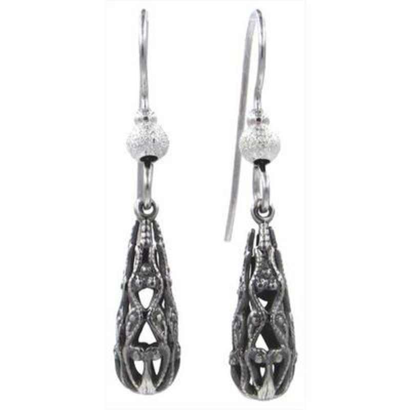 Tone Briolette Shape Drop Earrings