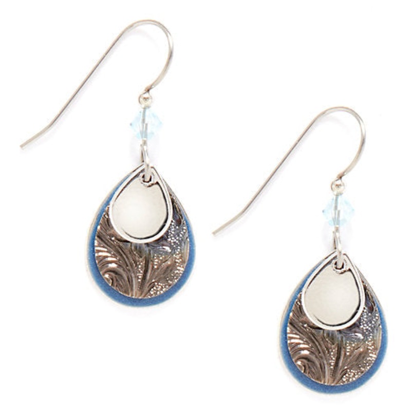 Blue Triple Tears Earrings