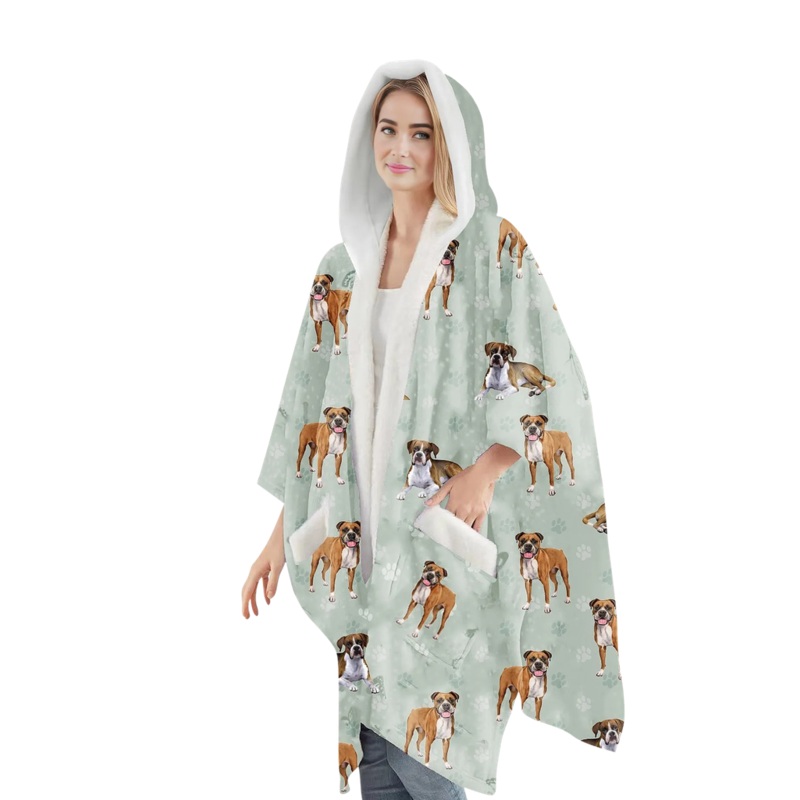 Boxer Snuggs Wrap - Wearable Blanket Hoodie