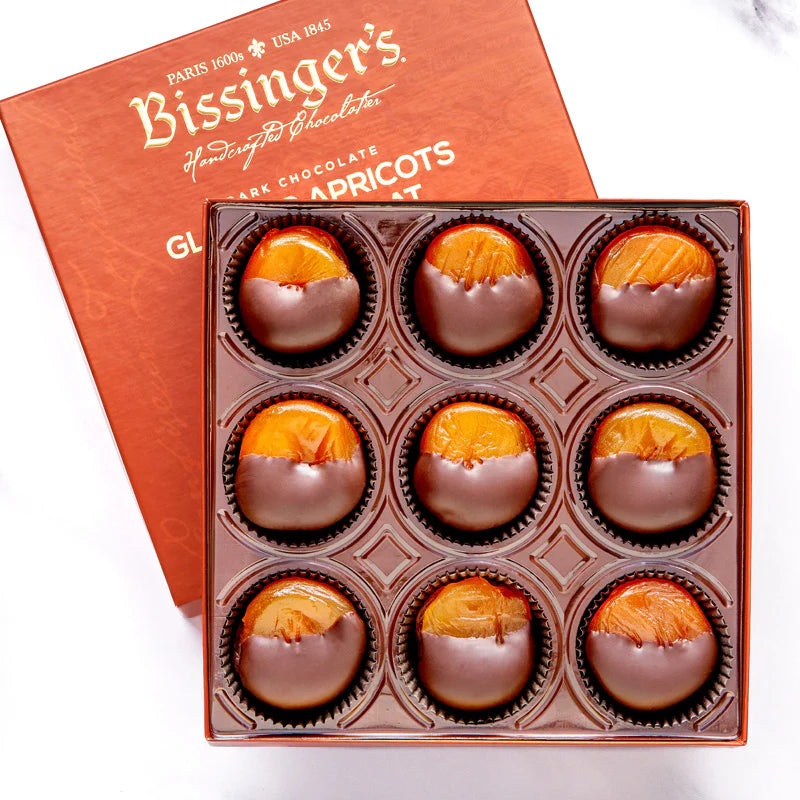 Dark Glaceed Apricots Au Chocolat 9 PC 9 oz