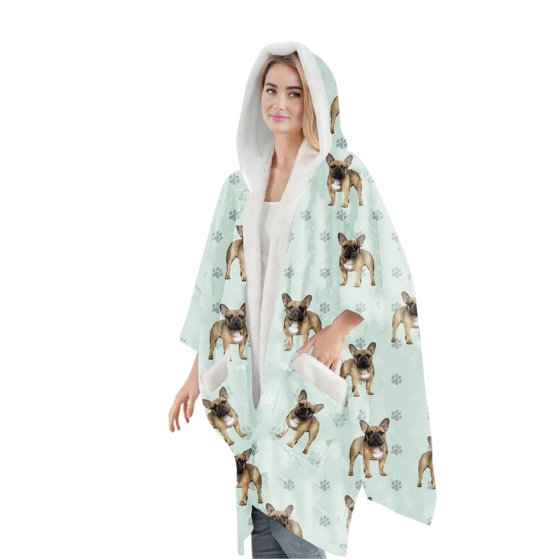 French Bulldog Snuggs Wrap - Wearable Blanket Hoodie