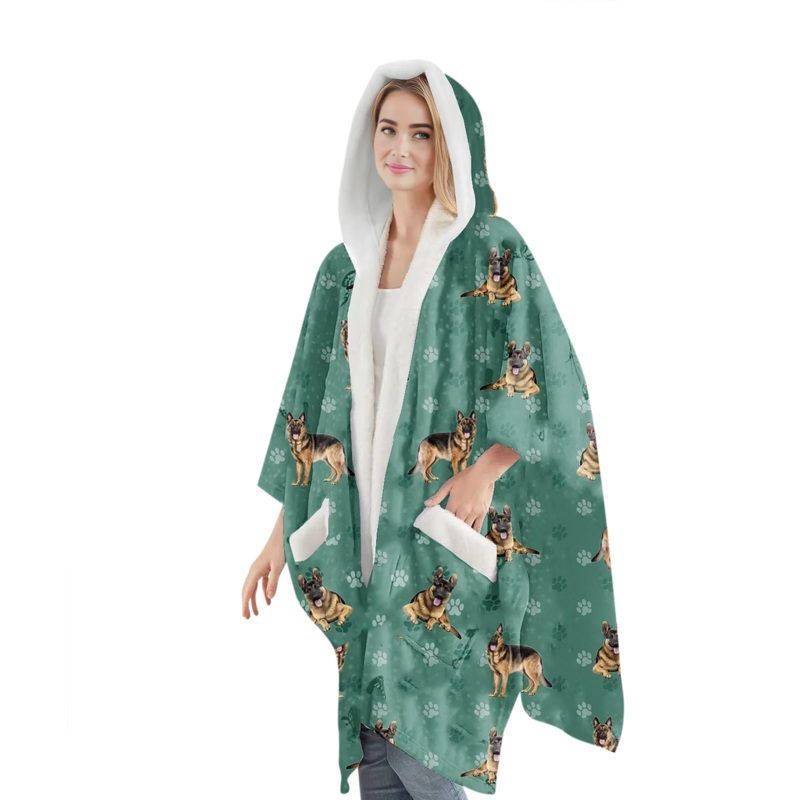 German Shepherd Snuggs Wrap - Wearable Blanket Hoodie