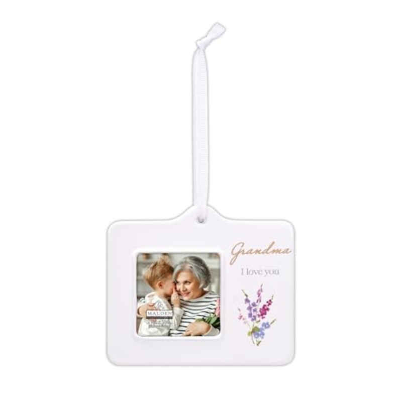 GRANDMA FLORAL ORNAMENT Grandma Floral Photo Ornament