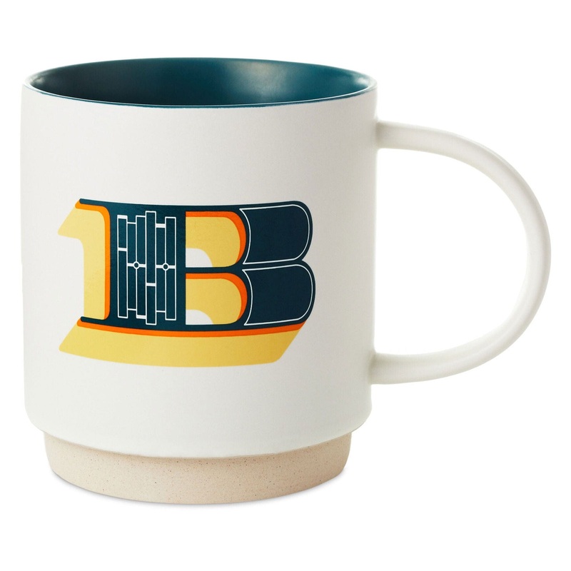 Initial Monogram 16 oz. Mug, B