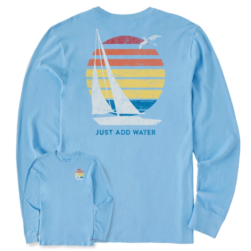 Just Add Water Sailboat Long Sleeve Crusher-LITE Tee Men's