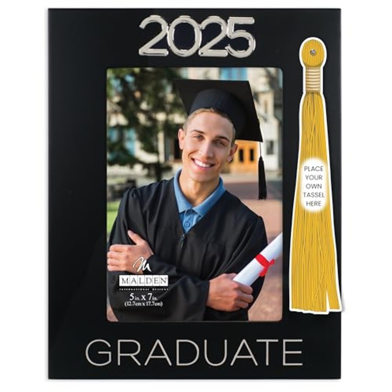 2025 Black Frame Graduation with Tassel 5X7
