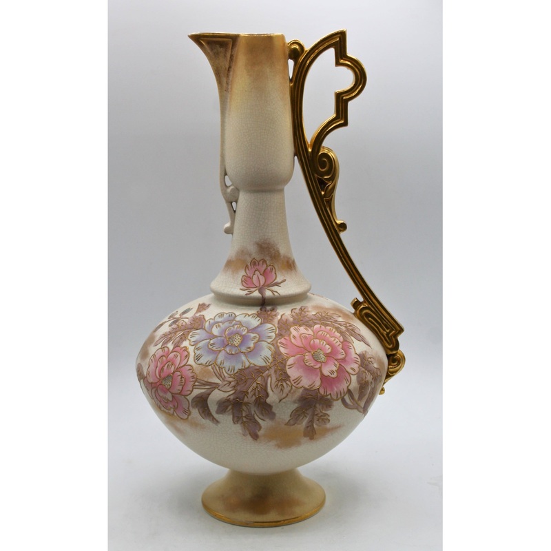 Antique Hand Painted Handled Vase/Pitcher | Please Read