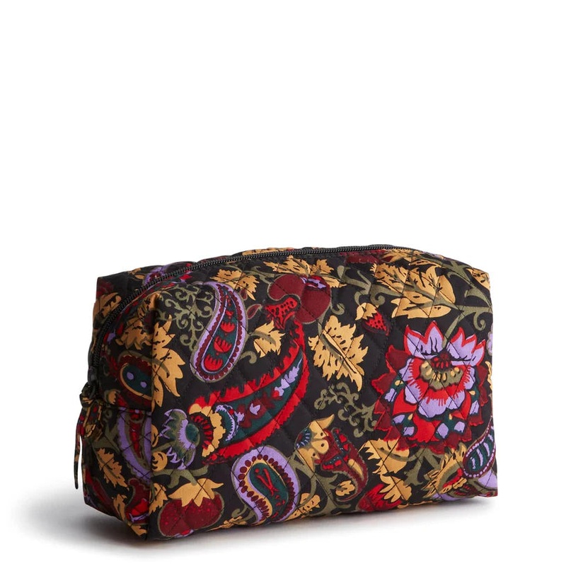 Large Cosmetic Bag - Midnight Garden Paisley