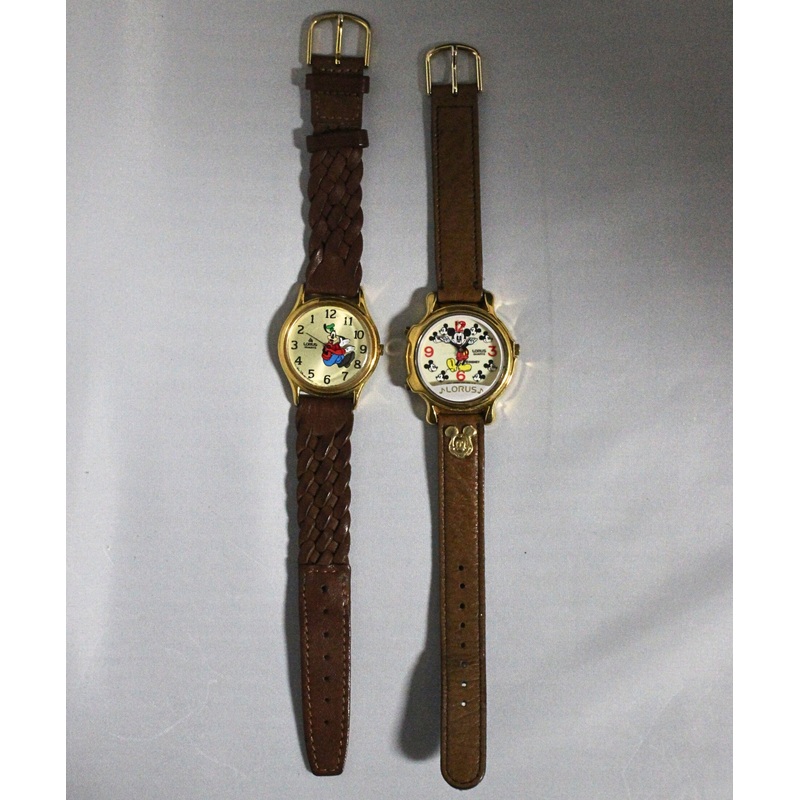 Lot of 2 Lorus Disney Watches Goofy and Mickey Mouse| Needs Batteries