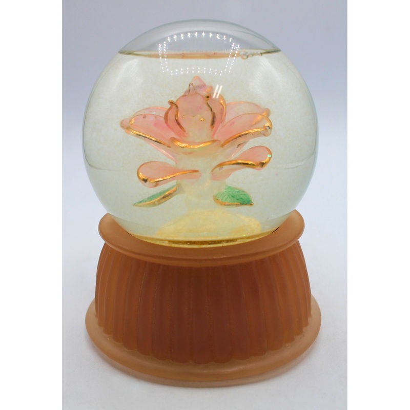 San Francisco Music Box Co. Floral Snow Globe Unchained Melody