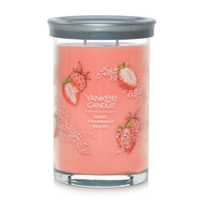 White Strawberry Bellini Signature Large Tumbler Candle