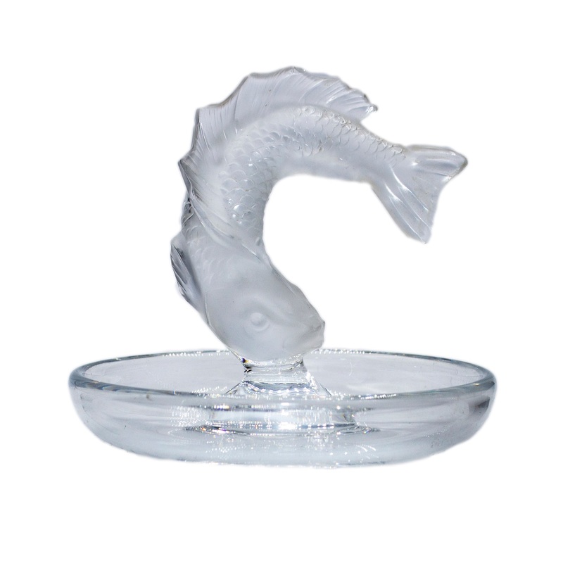 Lalique Pin Tray: 10717 Goujon Koi