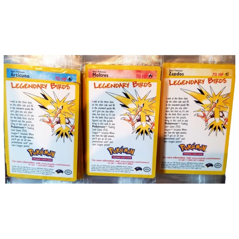 Pokemon: Legendary Birds Set of 3 - Moltres, Articuno & Zapdos