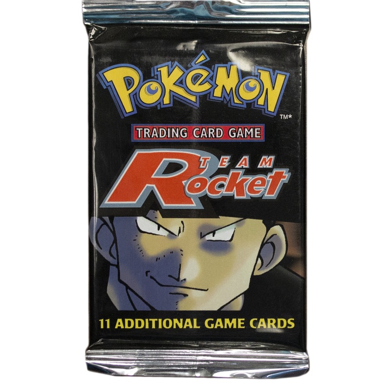 Pokmon: Factory Sealed Team Rocket Heavy?? 20.89g Booster Pack - Giovanni Art