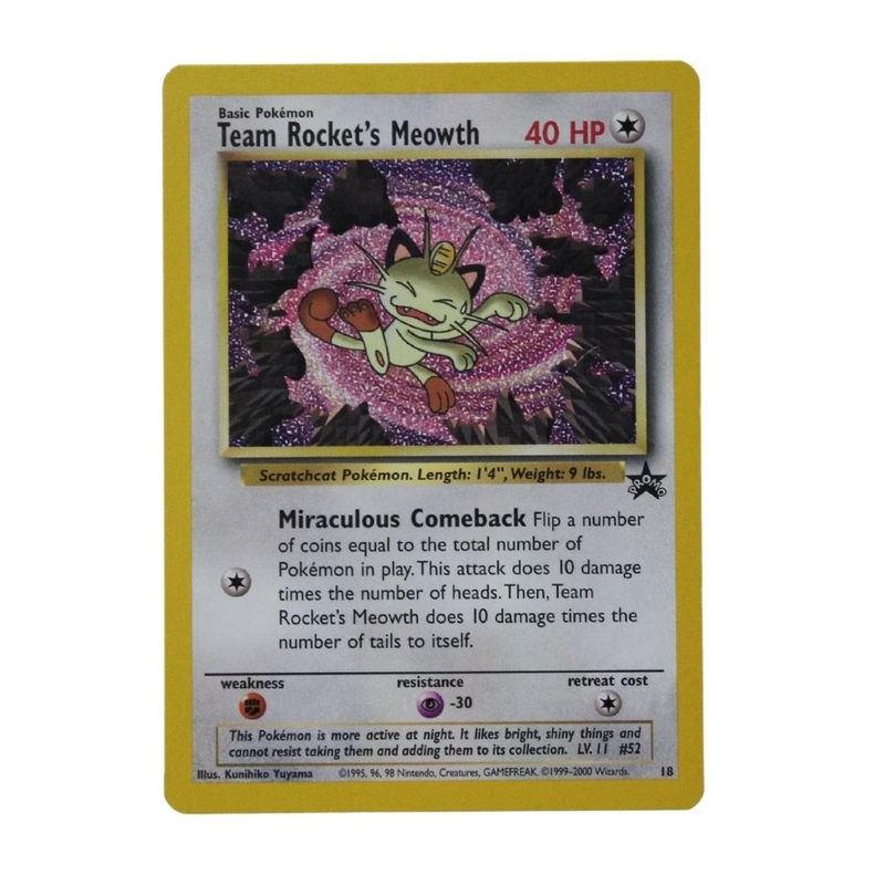 Pokmon Single Card: Meowth # 18 Black Star Promo