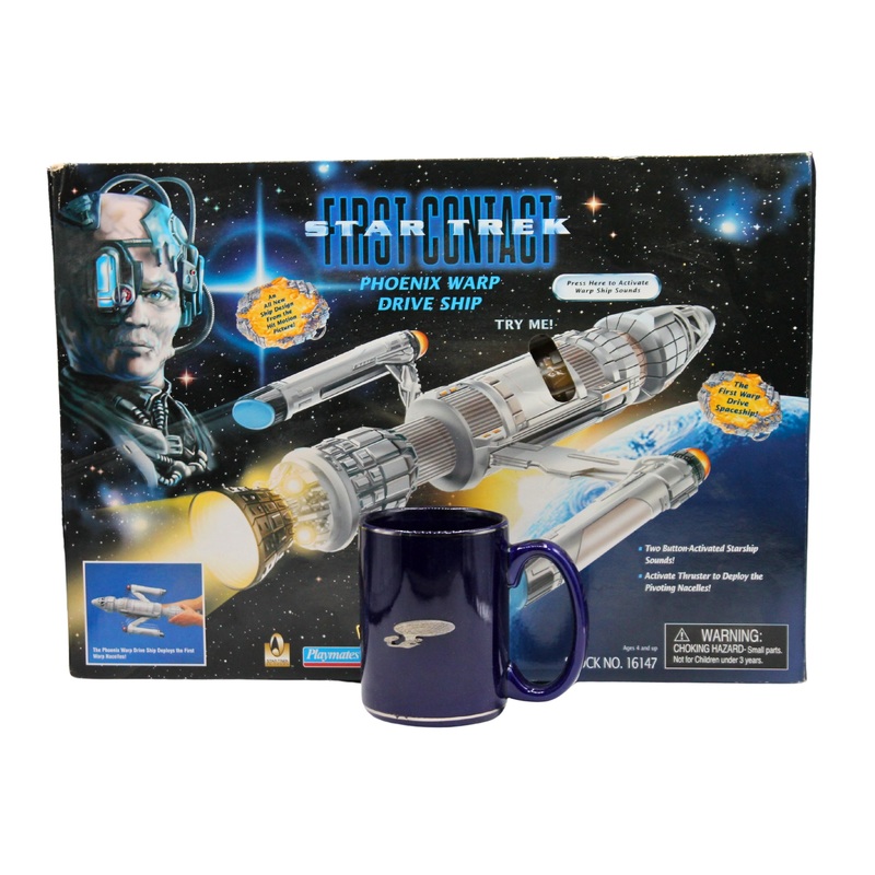 Star Trek First Contact Phoenix Warp Drive Ship & Mug