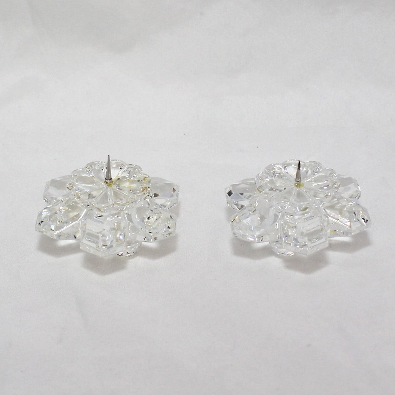 Swarovski Crystal: 010090 Snowflake Candleholder - Set of 2
