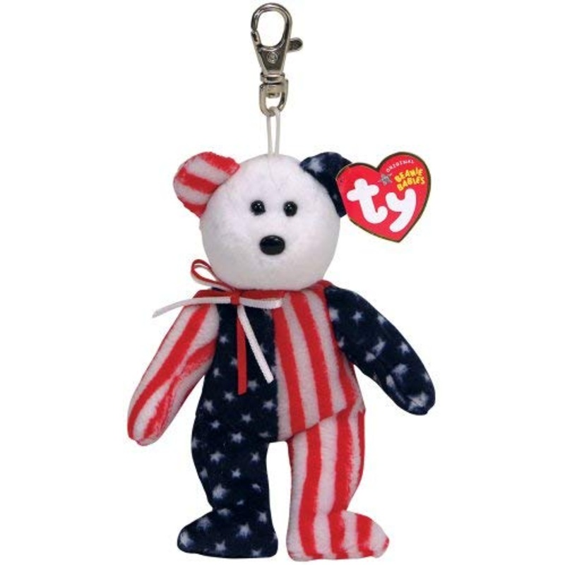 Ty Beanie Baby: Spangle the Bear - key clip