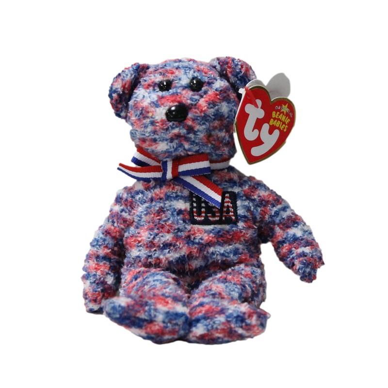 Ty Beanie Baby: USA the Bear - key clip