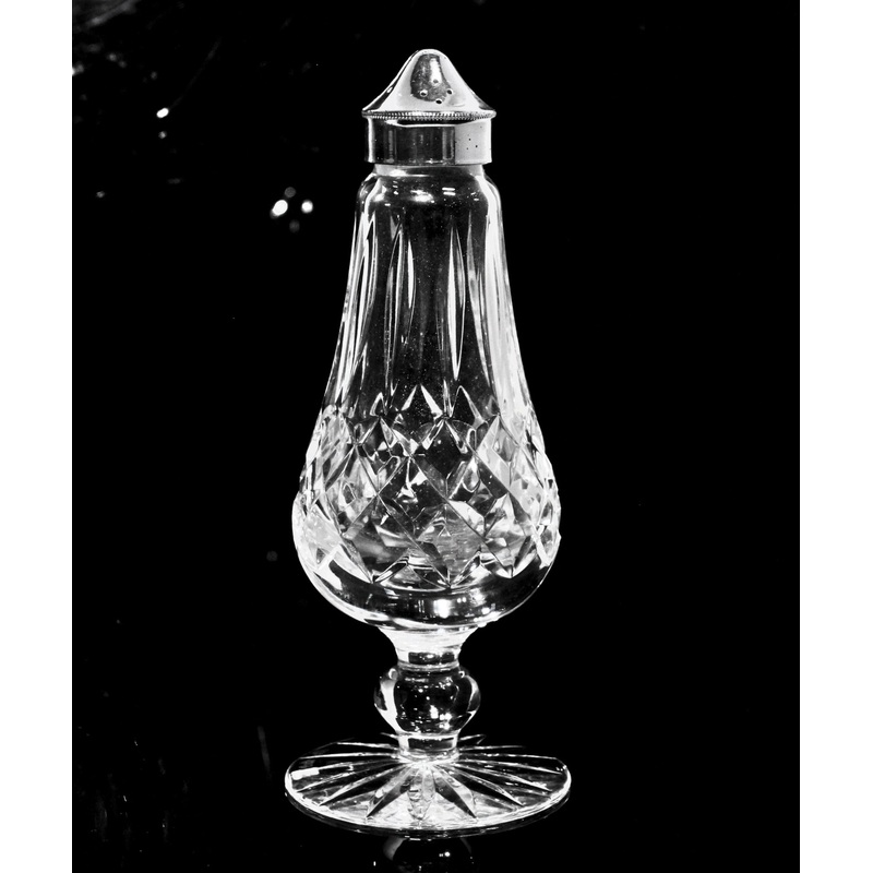 Waterford Crystal: Lismore Footed Shaker Set | No Box, 6.25" | 16 HOLES & METAL LIDS