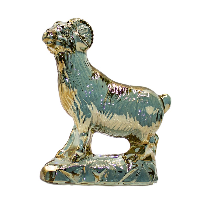 Baccarat Figurine: 2807703 Gold Zodiac Ram