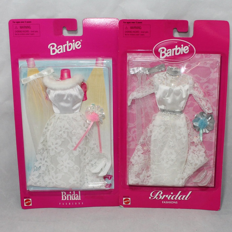 Barbie Bridal Fashions - Set of 2 - with Barbie Pretty Teasure Wedding Set