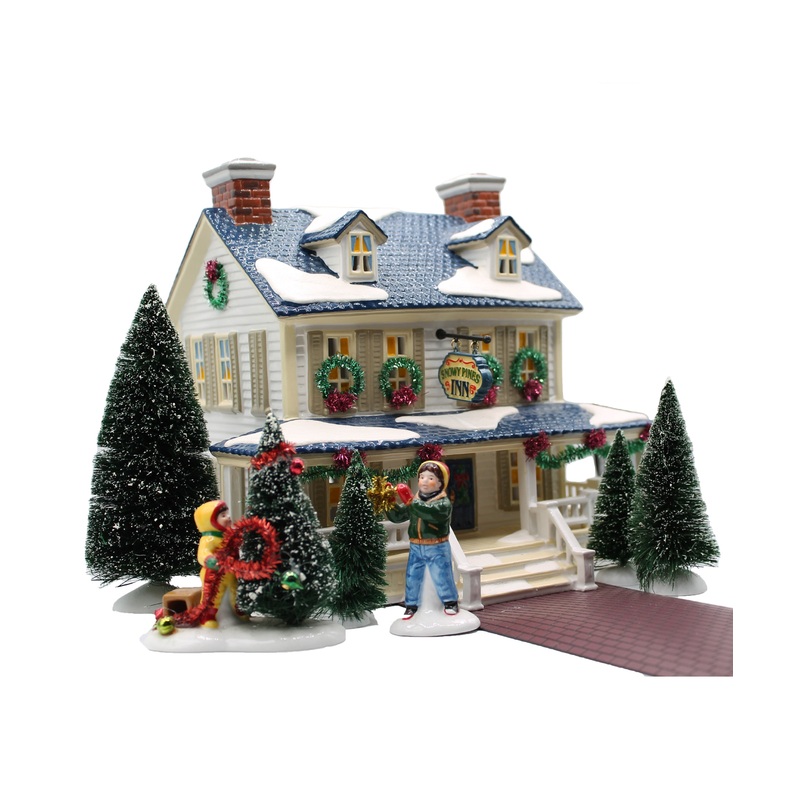 Department 56: 54934 Snowy Pines Inn Gift Set - Set of 7