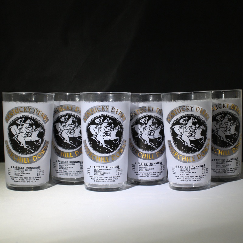 Lot of 6 1966 Kentucky Derby Glasses
