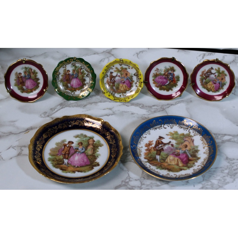 Lot of 7 Limoges Decorative Plates