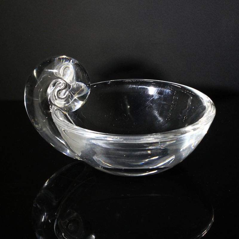 Steuben Snail Glass Candy Dish