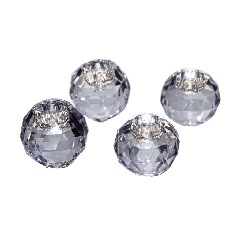 Swarovski Candle Holder: 010157 Global small Ball 132 - Set of 4