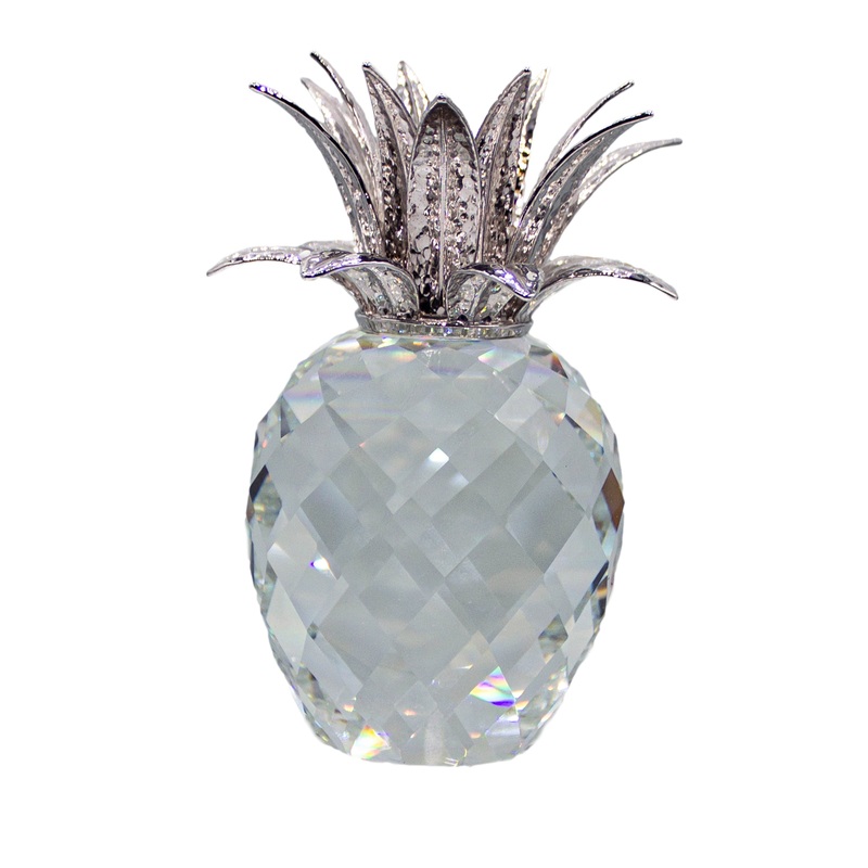 Swarovski Candle Holder: 010178 Rhodium Pineapple