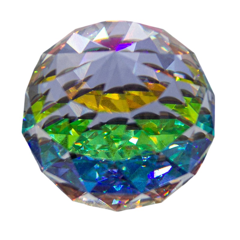 Swarovski Paperweight: 7404NR050087 Round Vitrail VM