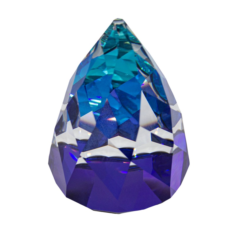 Swarovski Paperweight: 7452060000z Blue Cone - Rio Bermuda