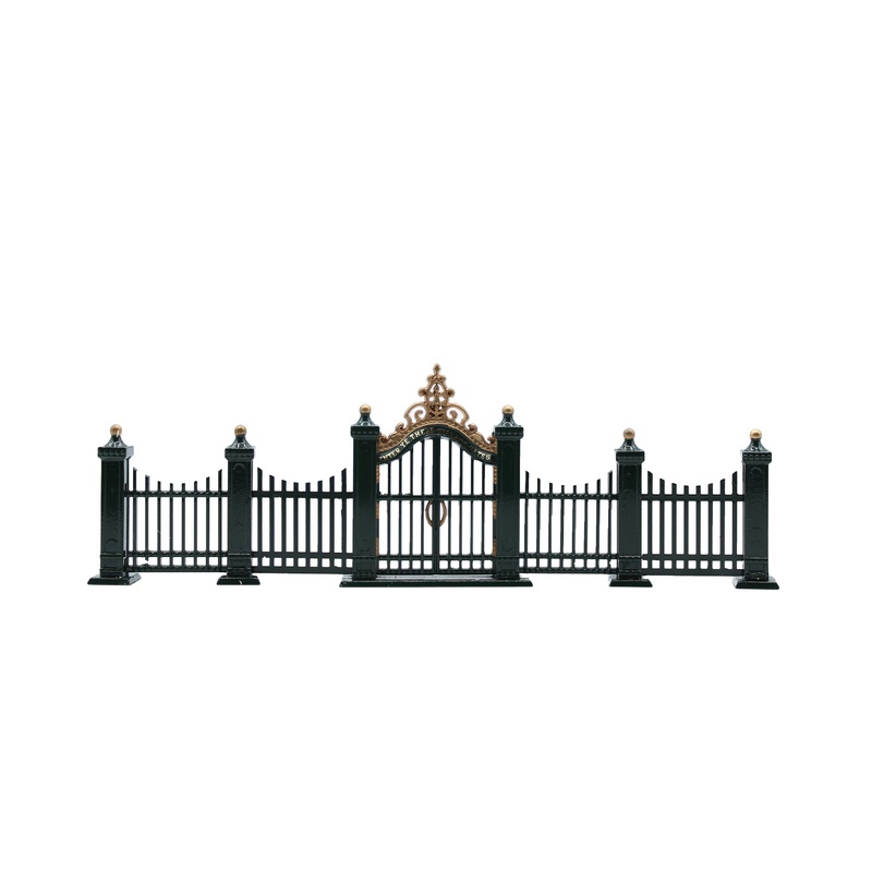 Department 56: 55140 Wrought Iron Gate & Fence - Set of 9