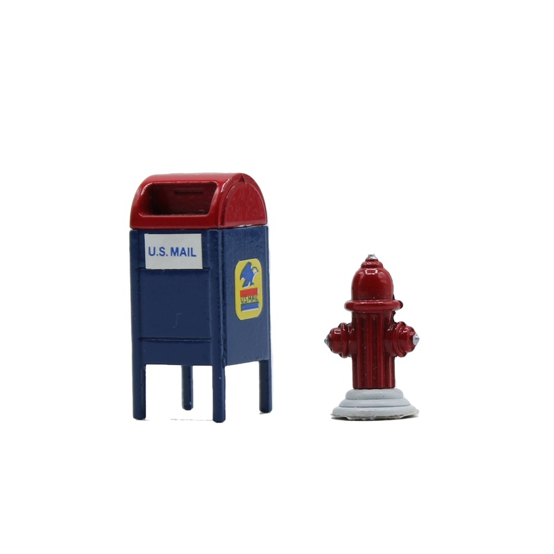 Department 56: 55174 Mail Box & Fire Hydrant - Set of 2