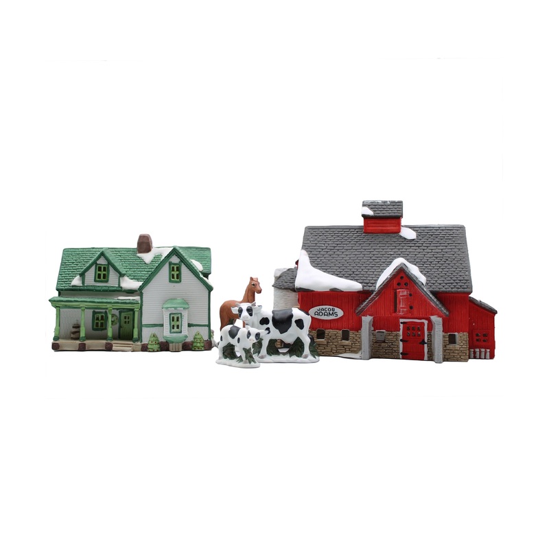 Department 56: 65382 Jacob Adams Farmhouse & Barn Set of 5  - Set of 5