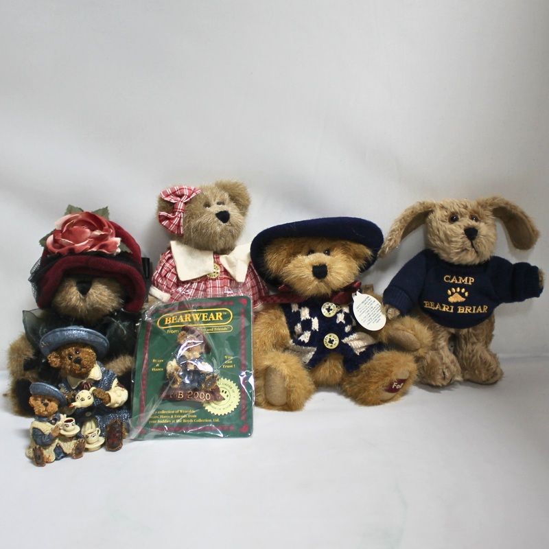 Lot of 6 Boyds Bears: Teddy Bears, Figurine & Bear Pin