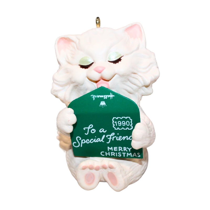 Hallmark Ornament: 1990 Friendship Kitten  | QX4143