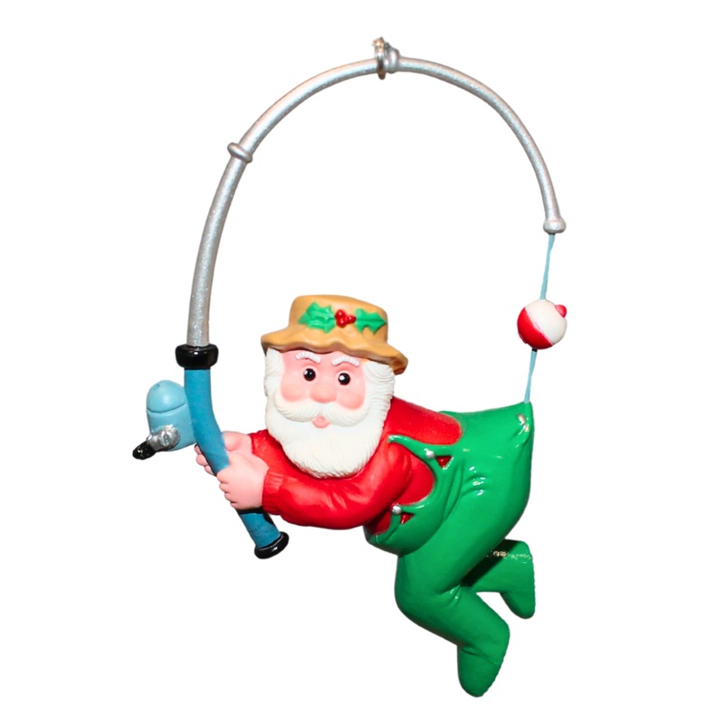 Hallmark Ornament: 1991 Hooked on Santa  | QX4109