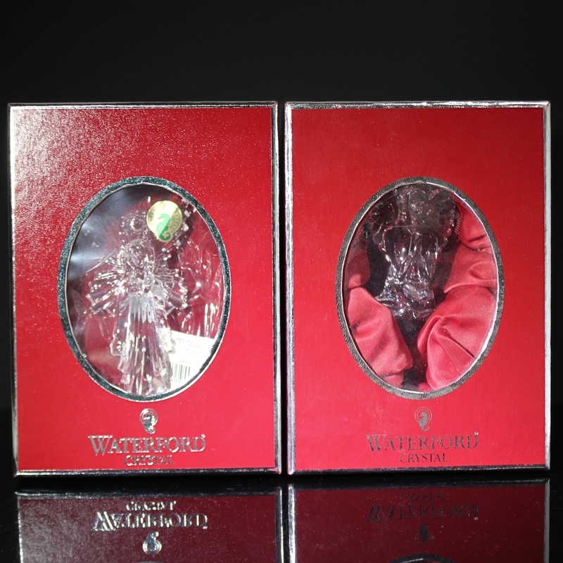 Lot of 2: Crystal Waterford 2008-2009 Annual Angel Ornament