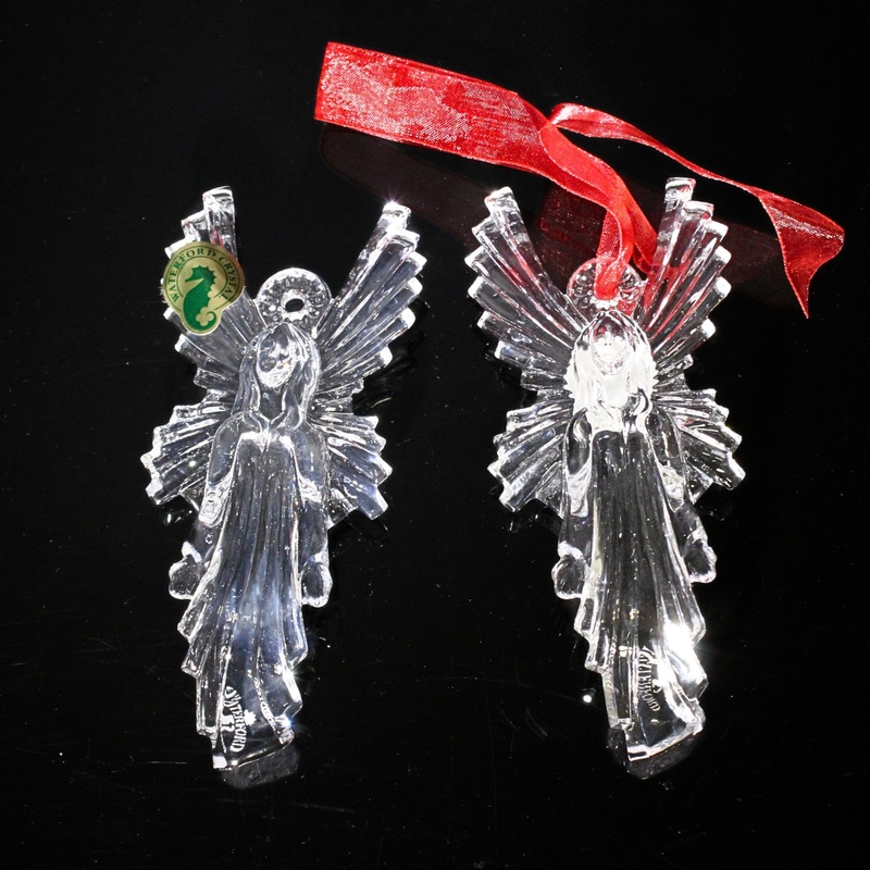 Lot of 2: Waterford Crystal 2008 Annual Angel, Angel Ornament