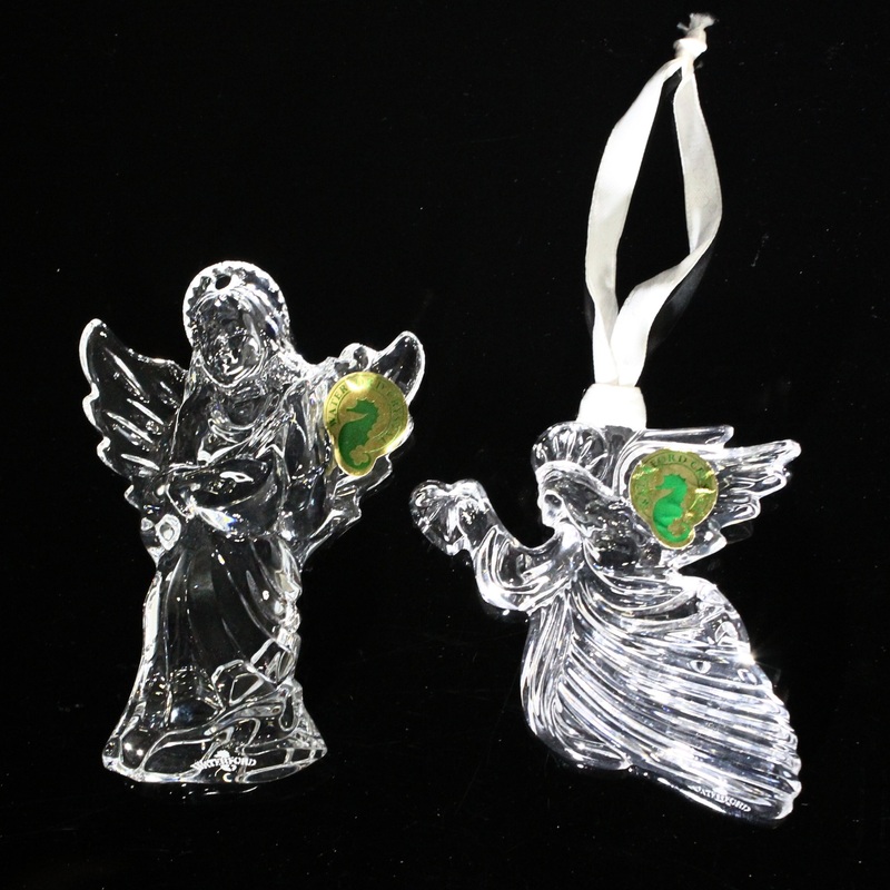 Lot of 2: Waterford Crystal 2010 Ltd Ed Angel, 2015 Angel Ornaments
