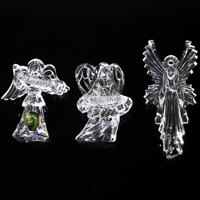 Lot of 3: Waterford Crystal Millenium Angels The Herald of Christmas Ornaments