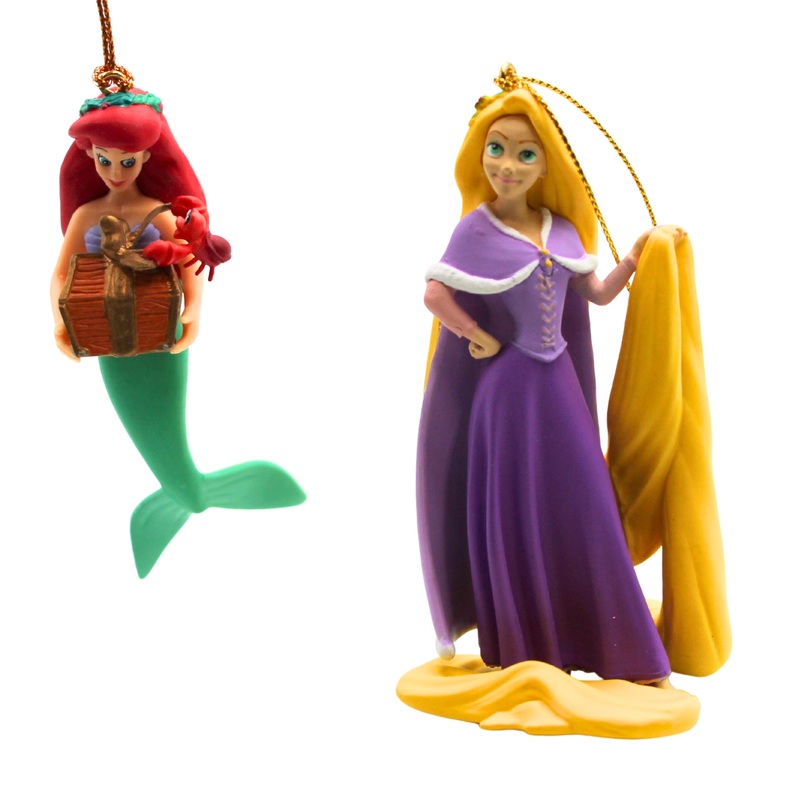 Lot of 2: Little Mermaid and Rapunzel Ornaments
