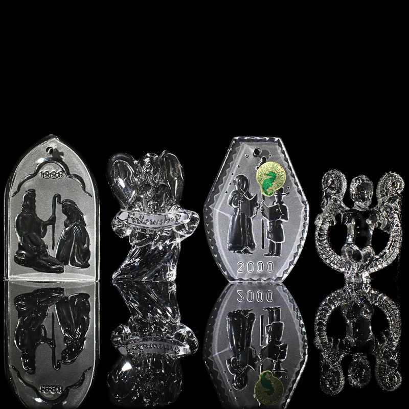 Lot of 4: Waterford Crystal Ornaments